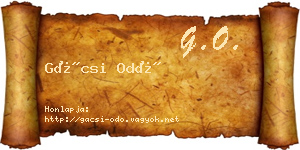 Gácsi Odó névjegykártya